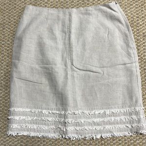 Tommy Bahama linen ruffle skirt.